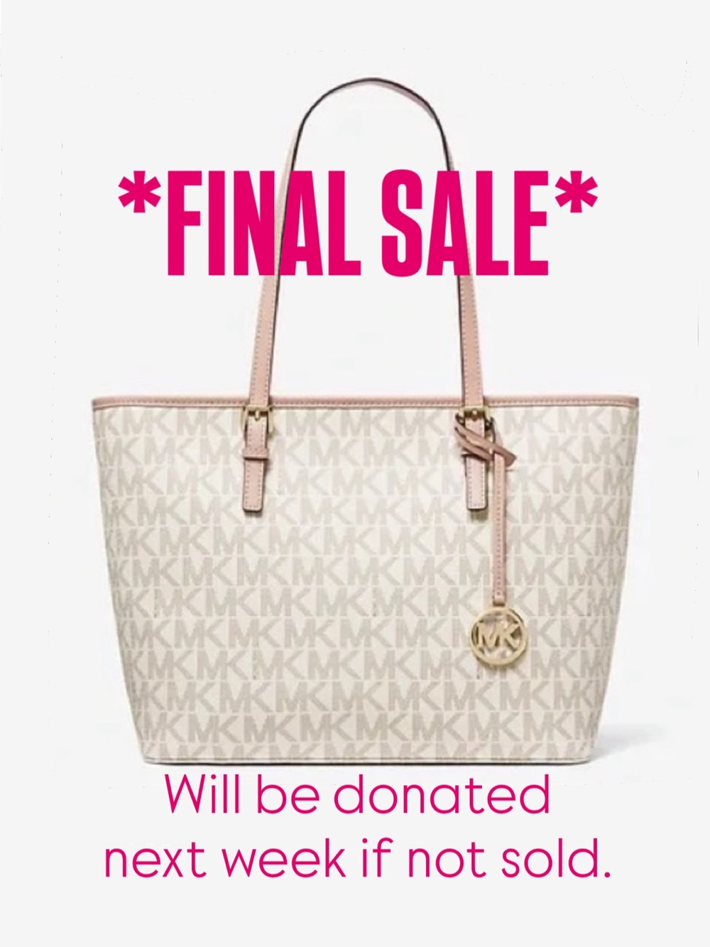 Michael Kors Jet Set medium signature Logo Tote WITH matching wallet & dust bag